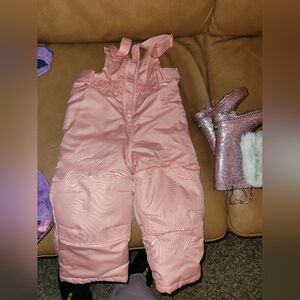 Cat & Jack Pink Snowpants NWOT 18m